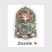 Meisjes van de Wereld Lezen - Ierland Sticker (Vel)