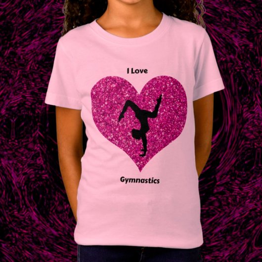 Meisjes van Glitter Heart T-Shirt