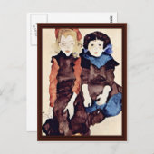 Meisjes van Schiele Egon Briefkaart (Voorkant / Achterkant)