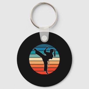 Meisjes Vechtkunst Cadeau - Karate Kickboksen Retr Sleutelhanger