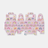 Meisjes Verjaardag Roze Rainbow Bedankdoosjes (Uitgevouwen)