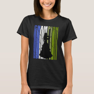 Meisjes Violinist Blauw Groen Viool Noodlijdende V T-shirt