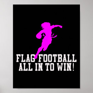 Meisjes Vlag Football voor kinderen Jeugd of vrouw Poster