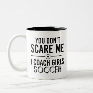 Meisjes voetbal coach I Coach Meisjes Voetbal Gift Tweekleurige Koffiemok