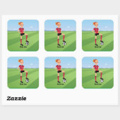 Meisje's Voetbal Game Sticker (Vel)