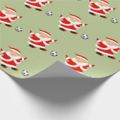 Meisjes Voetbal Kerstcadeau Cadeaupapier (Hoek)