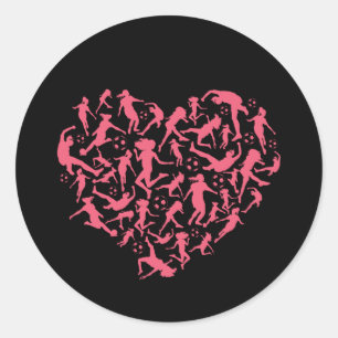Meisjes Voetbal - Vrouwenspelers Ronde Sticker