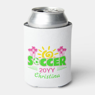 Meisjes Voetbal Zonneschijn Palmbomen Blikjeskoeler