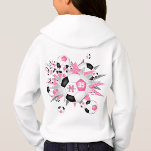 Meisjes voetballen Sterren Roze Zwart Monogram