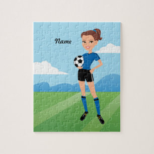 Meisjes Voetbalspeler Persoonlijk Legpuzzel