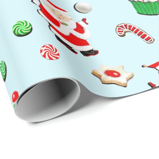 Meisjes Volleybal Kerstvakantie Cadeaupapier (Rol Hoek)