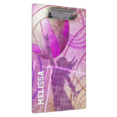 Meisjes Volleybal Speler springen bij het net Klembord (Rechts)