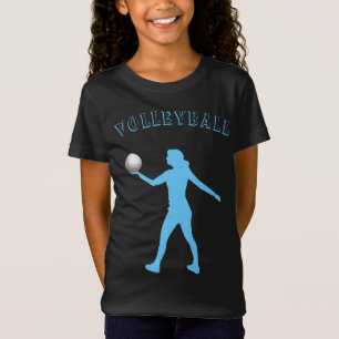 Meisjes volleybal T-shirt w / haar naam