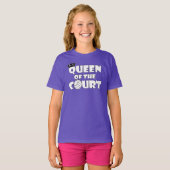 Meisjes Volleybalkoningin van de rechtbank Funny T T-shirt (Voorkant volledig)