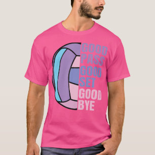Meisjes Volleyball Good Pass Good Set Good Dag Vol T-shirt