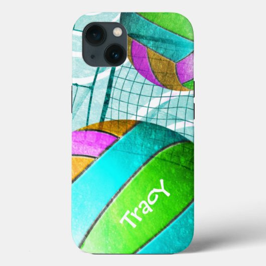 Meisjes Volleyball turquoise Case-Mate iPhone Case (Achterkant)