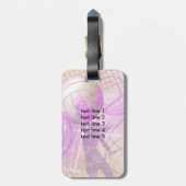 Meisjes volleyballer bij het net bagagelabel (Achterkant verticaal)