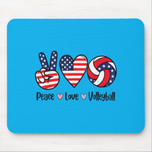 Meisjes Vrede Liefde Volleybal 4 juli Amerikaans Muismat