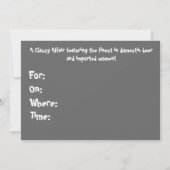 MEISJES, vrijgezellenfeest!!!, Vrijgezellenfeest!! Kaart (Achterkant)