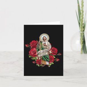Meisjes Vrouwen Rode Rozen San Judas Tadeo Met Vla Kaart