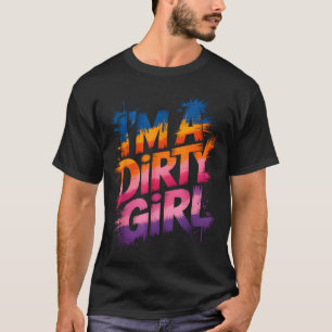 Meisjes vuile meisje modderloop modderkoningin mod t-shirt