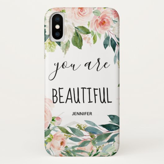 Meisjes Waterverf Botanische naam Case-Mate iPhone Case (Achterkant)