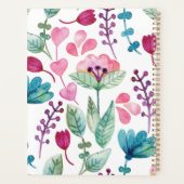 Meisjes Waterverf Floral Pattern Personaliseert sc Planner (Achterkant)