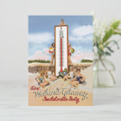 Meisjes Weekend Getaway Bachelorette Uitnodigingen (Staand voorkant)