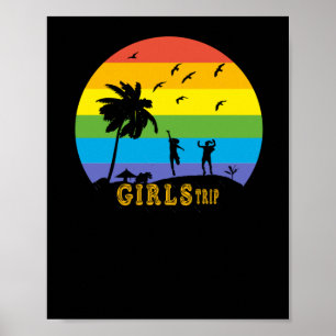 Meisjes Weekend Meisjes Trip Vrienden Sticker Poster