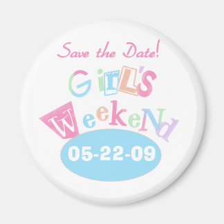 Meisje's Weekend Save the Date Magnet Magneet