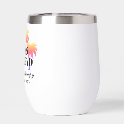 Meisjes weekend tropische palmboom partij gunst (Achterkant)