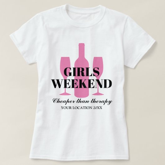 Meisjes weekend weg wijnmakerij verzamelen wijngaa t-shirt (Design voorkant)