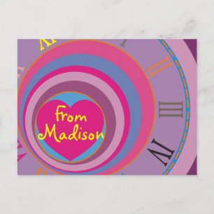 Meisjes  wervelcirkels kinder tornado schattige ku briefkaart