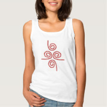 Meisjes White Tanktop met rood design