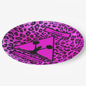 Meisjes "Wild Over Cheer" Roze luipaard Papieren Bordje (Gekanteld)