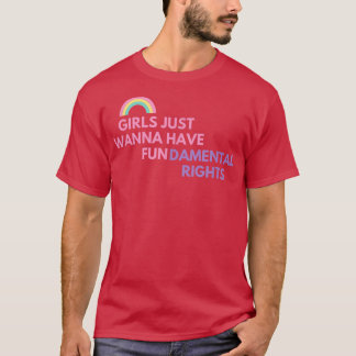 MEISJES WILLEN ALLEEN GRONDRECHTEN HEBBEN T-SHIRT