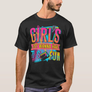 Meisjes willen gewoon 80's Fun retro 70's stijl 70 T-shirt
