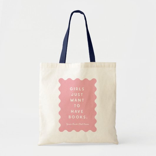 Meisjes willen gewoon boeken Canvas tas (Voorkant)