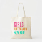 Meisjes willen gewoon een Canvas tas met Fun Bache (Voorkant)