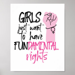 Meisjes willen gewoon een feminist van de grondrec poster