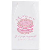 Meisjes willen gewoon een roze boog zijn 1e verjaa klein cadeauzakje (Achterkant)