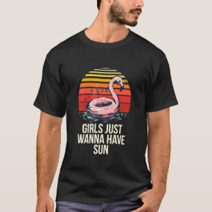 Meisjes willen gewoon een zonnige tropische doorsn t-shirt