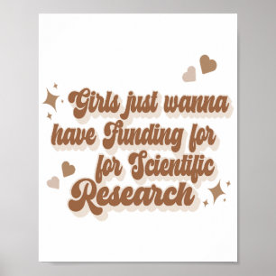 Meisjes willen gewoon financiering voor wetenschap poster