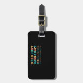 Meisjes willen gewoon grondrechten hebben bagagelabel (Voorkant verticaal)