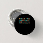 Meisjes willen gewoon grondrechten hebben ronde button 3,2 cm (Voorkant /achterkant)