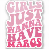 Meisjes willen gewoon Margs Groovy Cinco de Mayo Sticker (Voorkant)
