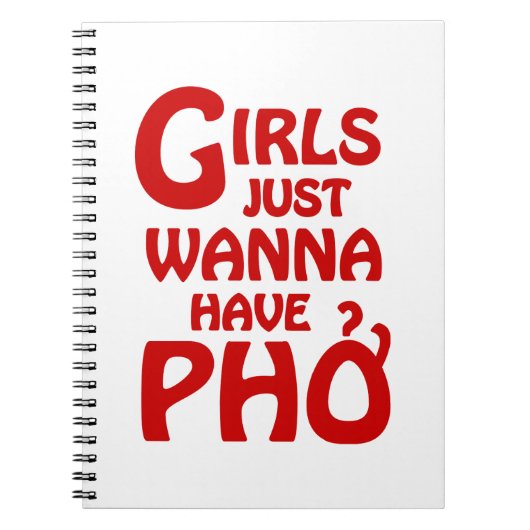 Meisjes willen gewoon Phở hebben Notitieboek (Voorkant)