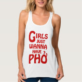 Meisjes willen gewoon Phở hebben Tanktop (Voorkant)
