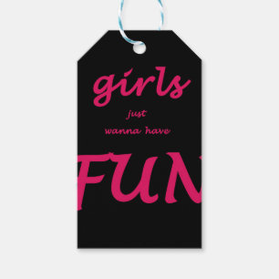meisjes willen gewoon plezier hebben cadeaulabel