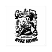 Meisjes willen gewoon... 	rubberstempel (Afrduk)